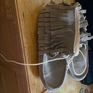 Grey moccasins
